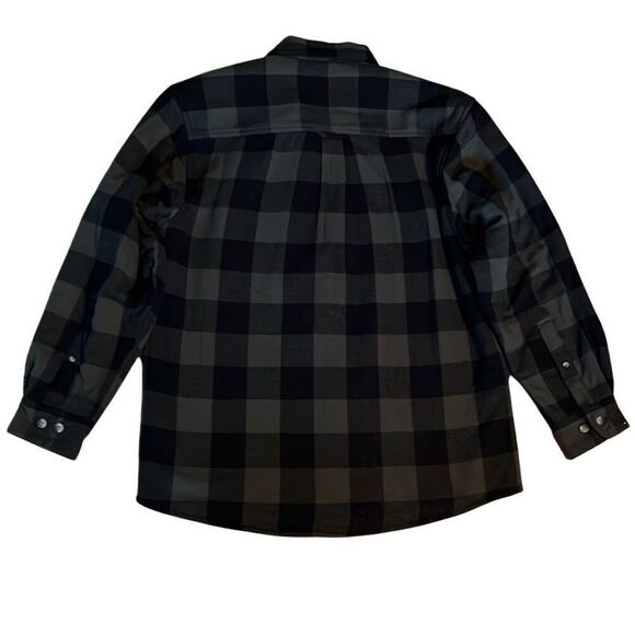 Redhead Men’s Medium Fleece Lined Green & Black Plaid Shirt Jacket - Picture 2 of 9
